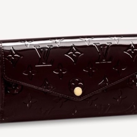 Louis Vuitton Monogram Vernis Sarah Long Wallet - Deep Burgundy - Picture 1 of 8